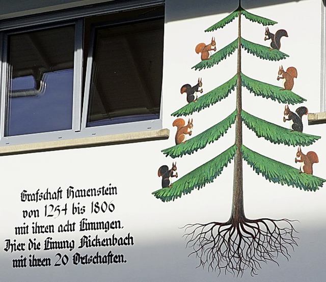 Die Hauensteiner Tanne ziert bereits das Rickenbacher Rathaus.   | Foto: Hans-Jrgen Sackmann