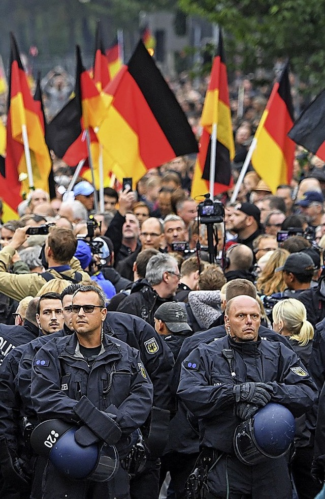 Demonstration in Chemnitz im September 2018   | Foto: dpa