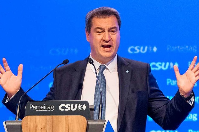 Der frischgebackene CSU-Vorsitzende un...rische Ministerprsident Markus Sder.  | Foto: dpa