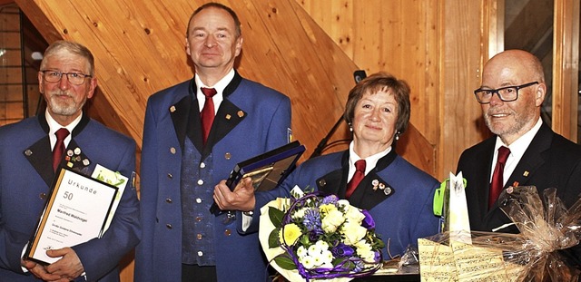 Auszeichnungen fr langjhriges Wirken..., Claudia Preisinger und Jrgen Ruth.   | Foto: Gert Brichta