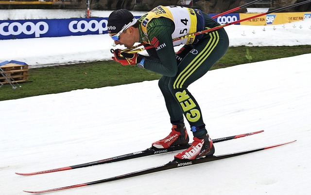 Schnell, aber nicht rasant  genug: Jan...G Schluchsee, Sprint-Zehnter in Lahti   | Foto: dpa