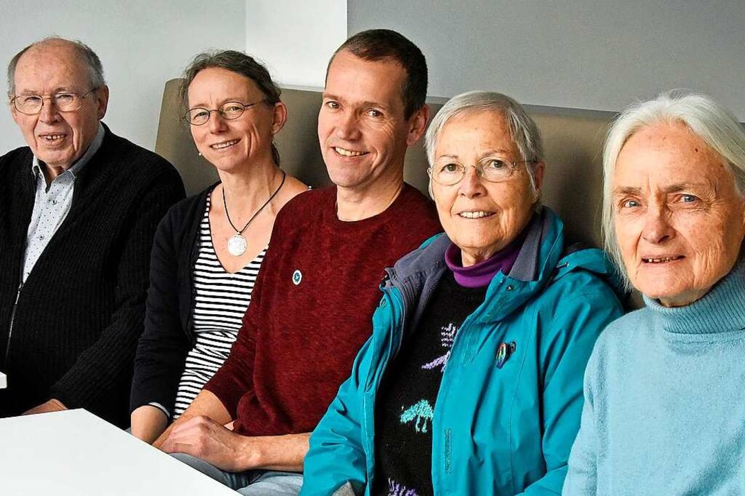 Fnf  Weltbrger und -brgerinnen: Kla...a Pfefferle, Erla Bchler (von links).  | Foto: Michael Bamberger