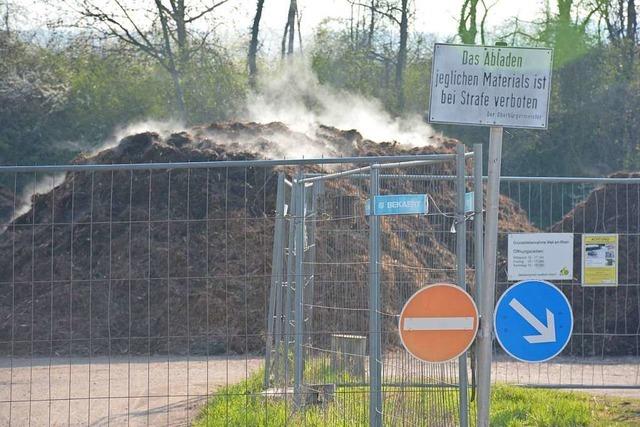 Fasnachtsfeuer als Ersatz fr die Haltinger Grnschnittsammelstelle