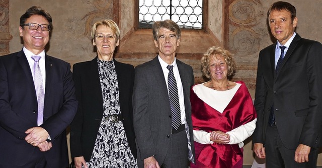 Wechsel an der Spitze  (von links): de...seiner Ehefrau Marita und Jrg Krauss   | Foto: Benedikt Hecht