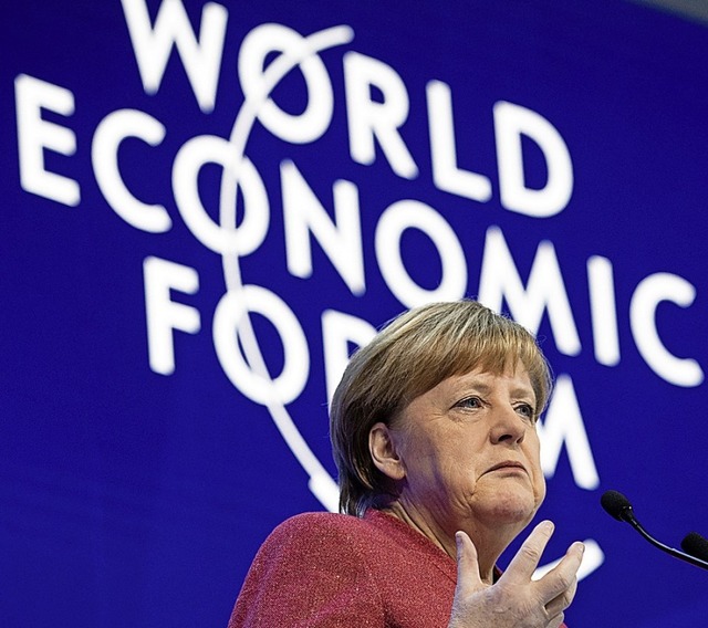 Angela Merkel in Davos   | Foto: DPA