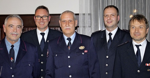 Ehrungen bei der Feuerwehrabteilung K...ant Jrgen Kopf und  Alexander Krmer   | Foto: Hans Spengler