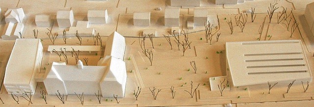 Dieses Modell des beim Architektenwett...wie der Campus einmal aussehen soll.    | Foto: Archivfoto: Marlies Jung-Knoblich