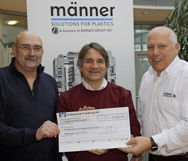 Karl Wei, Claus Geppert und Norbert S...erein fr krebskranke Kinder Freiburg.  | Foto: Christiane Franz