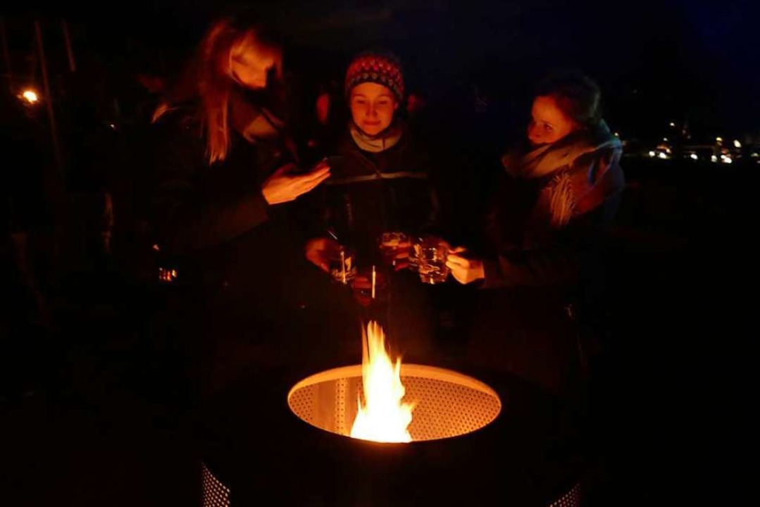 Feuerstellen zum Aufwrmen gab es auch.  | Foto: Christian Ringwald
