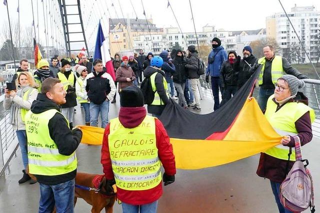 Die Gelbwesten-Demo in Weil am Rhein war nicht angemeldet, aber erlaubt