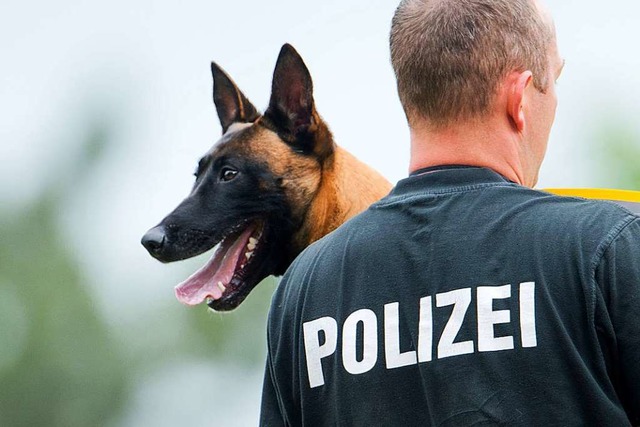 Ein Polizeihund (Symbolbild) sprte die Einbrecher auf.  | Foto: dpa