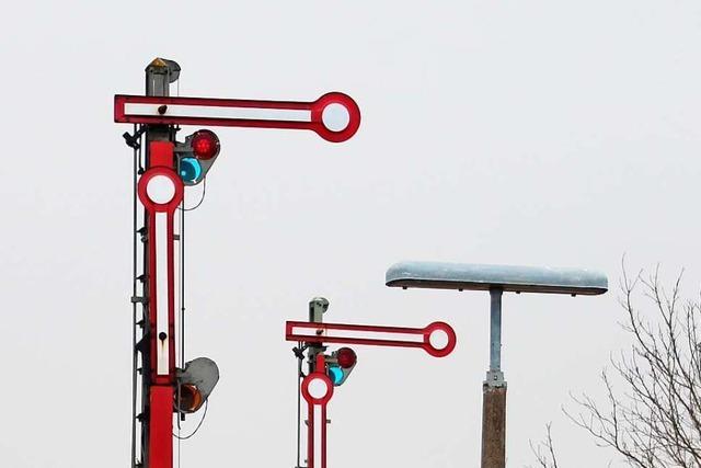 Das Stellwerk am Bahnhof Gottenheim wird zum letzten Mal per Hand betrieben