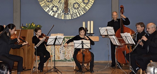 Das Freiburger Ensemble spielte in der...n Franz Schubert und Alexander Fesca.   | Foto: Thomas Biniossek