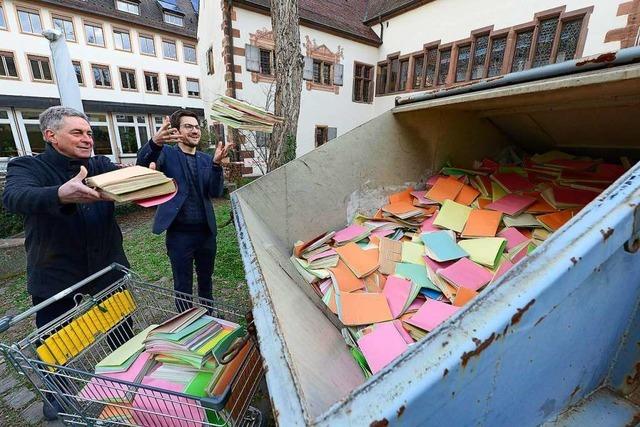 Personalakten der Stadtverwaltung Freiburg kommen in den Schredder