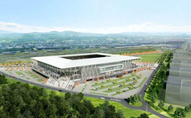 Der Entwurf des neuen SC-Stadions im Freiburger Westen  | Foto: HPP Architekten/WillMore