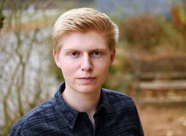 Jesko Treiber ist 19 Jahre alt und eng...sich in de Freiburger Kommunalpolitik.  | Foto: Rita Eggstein
