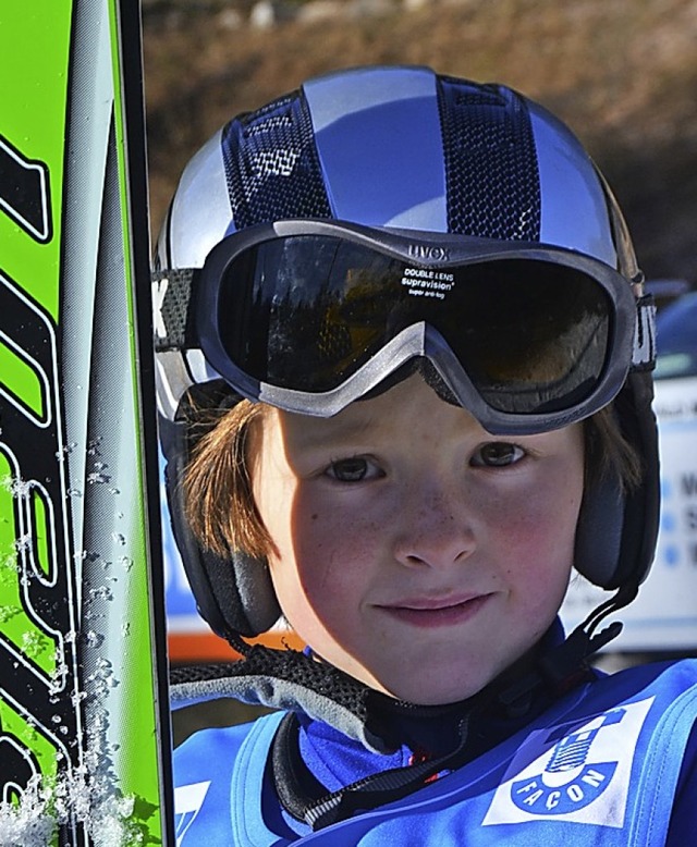 Sprunglaufsieger der Altersklasse U 10: Nils Mutterer von der Skizunft Bernau   | Foto: Helmut junkel