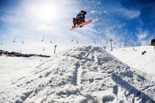 Wintersportler freut&#8217;s, auch wen...Snowpark geschrumpft ist (Archivbild).  | Foto: QParks