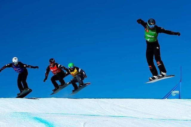 Boarder Paul Berg vom Skiverband Schwarzwald rast knapp am WM-Podest vorbei