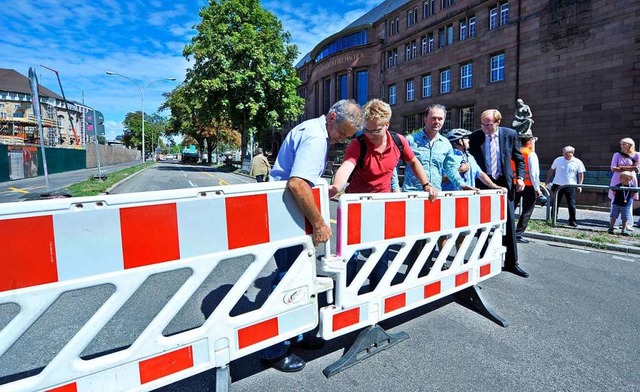 Die Sperrung des Rotteckring Ende Augu...ders viele Autos wieder ber den Ring.  | Foto: Michael Bamberger