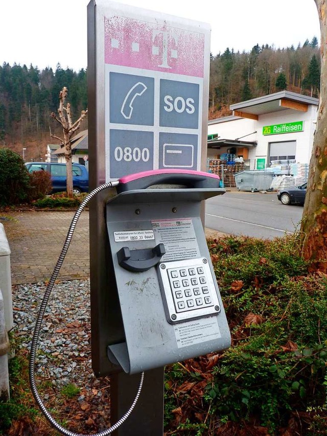 Wenn, dann baut die Telekom Telefone n...uschen. Hier ein Beispiel aus Schnau.  | Foto: Dirk Sattelberger