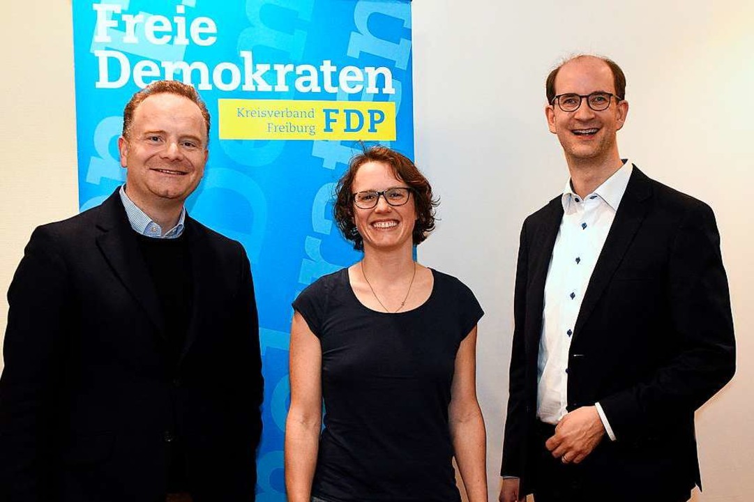 Das Spitzentrio der Liberalen: Sascha ..., Christoph Glück und Marianne Schäfer  | Foto: Thomas Kunz