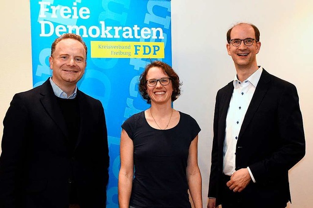 Das Spitzentrio der Liberalen: Sascha ..., Christoph Glck und Marianne Schfer  | Foto: Thomas Kunz