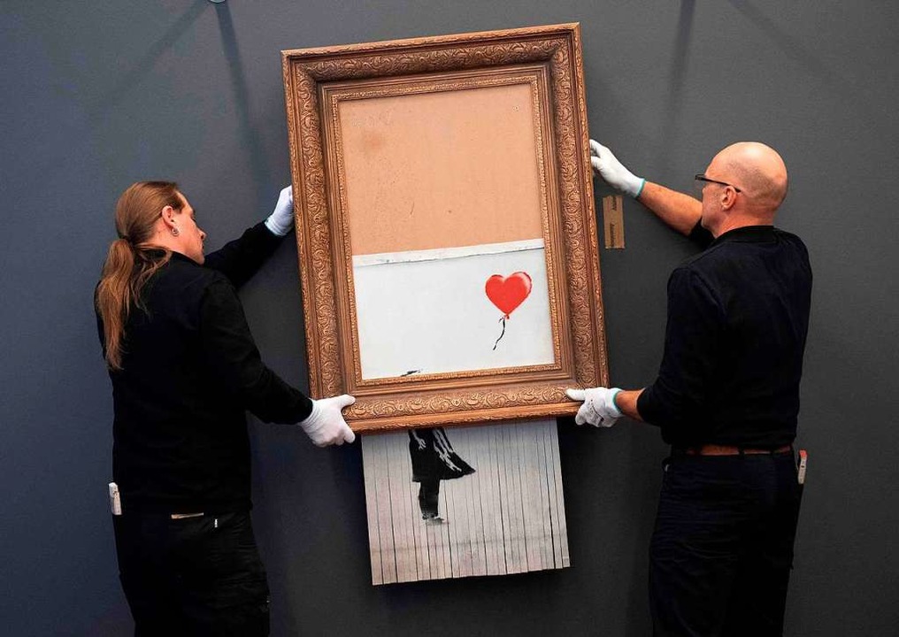 Zerschnittenes Banksy-bild Im Museum Frieder Burda Aufgehängt - Baden 