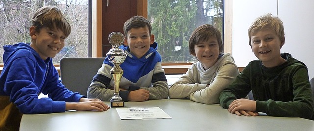 Die Siegermannschaft im Schach des Gymnasiums Kenzingen  | Foto: privat