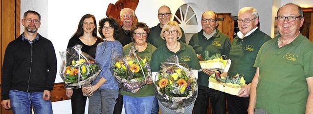 Zu Foto, von links: Neuer gewhlter Vo...ner, Willi Friedlin (erster Vorstand).  | Foto: Gudrun Gehr