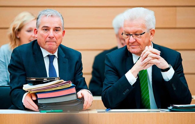 Im Umfragetief: Innenminister Strobl (...Whlergunst sogar noch zugelegt haben.  | Foto: Christoph Schmidt