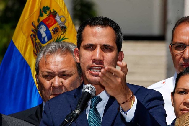 Der venezolanische Oppositionsfhrer Juan Guaid  | Foto: dpa