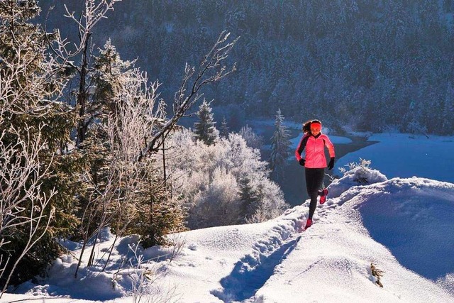 Sonja von Opel trainiert auch im Winter in der Natur.  | Foto: Michael Reusse