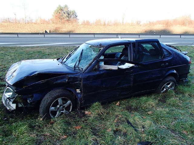 Der Unfallwagen nach dem Aufprall  | Foto: Kantonspolizei Aargau