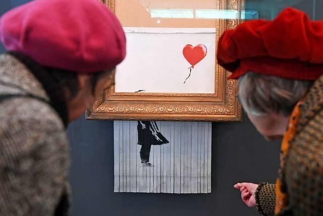 Zerschreddertes Banksy-Werk ist Publikumsmagnet in Baden-Baden