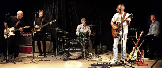 Die No Plastic Band begeisterte die Be... Eck, Dieter Eck und Thomas Schwrer.   | Foto: Gabriele Zahn