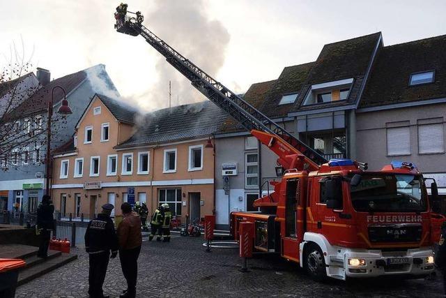 500.000 Euro Schaden bei Gebudebrand am Lahrer Marktplatz