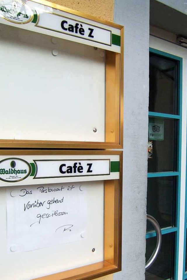 Vorbergehend geschlossen: Das Caf Z sucht eine neuen Pchter  | Foto: Susanne Mller