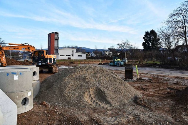 Baustelle der Caritas-Werksttte beim Rettungszentrum  | Foto: Michael Maier