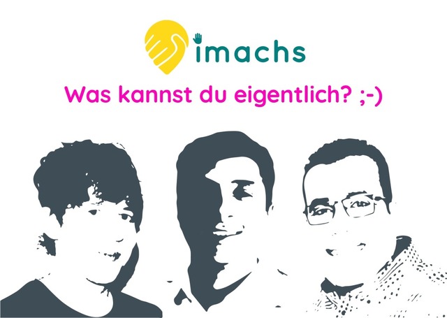 Dominic Lammer, Amine Cherrered und Ra...e App &#8222;imachs&#8220; entwickelt.  | Foto: imachs
