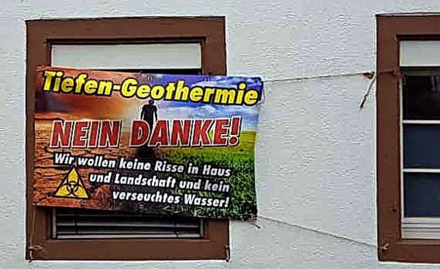 Zarter Protest in Griesheim, ein zweites Plakat soll folgen  | Foto: VGB