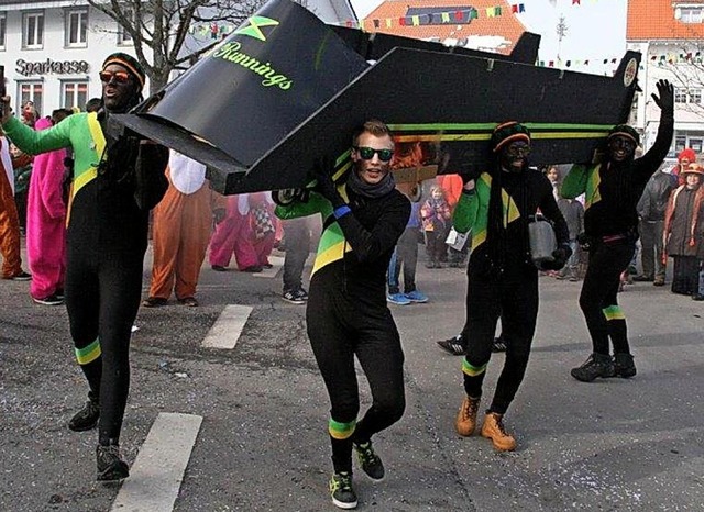 Die Habasche als jamaikanische Bobmannschaft.  | Foto: Schtz