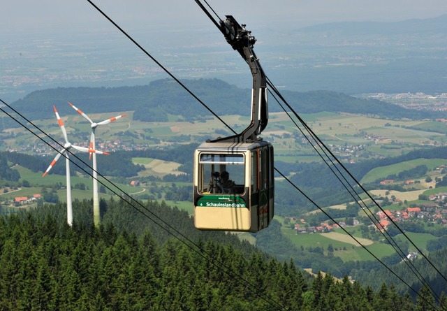 Die Schauinslandbahn  hat ihren Betrieb fr den gesamten Sonntag eingestellt.  | Foto: dpa