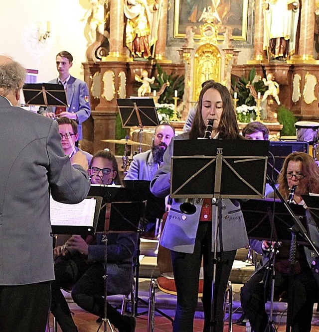 Zum Jahresprogramm des Musikvereins Ob... zhlte ein Kirchenkonzert in Hnner.   | Foto: Gntert