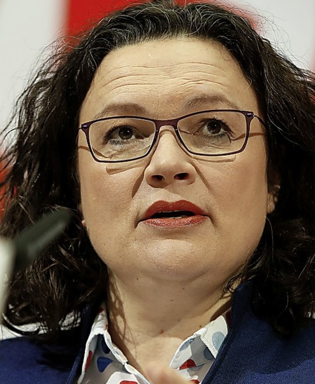 SPD-Chefin Andrea Nahles  | Foto: AFP
