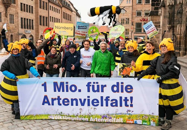 Machen Werbung fr ihre Initiative Agn...und Richard Mergner (Bund Naturschutz)  | Foto: DPA