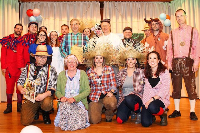 Viel zu lachen gab es beim Kappenabend...en Brandbach. Motto: Auf dem Bauernhof  | Foto: NZT