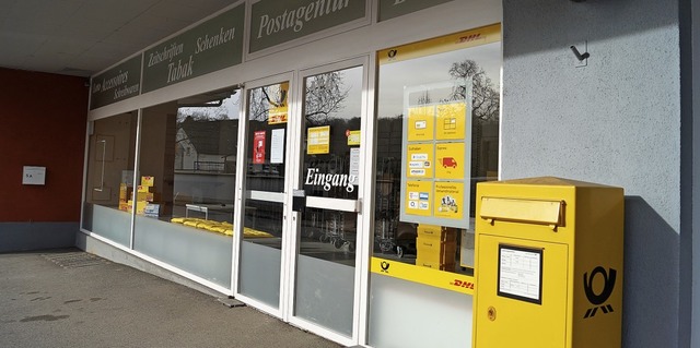 Die Schliengener Postfiliale hat nur noch eingeschrnkte ffnungszeiten.  | Foto: Silke Hartenstein