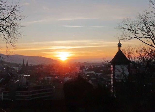 Freiburg im Abendlicht.  | Foto: Bernd Wehrle