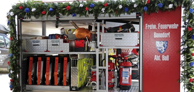 Zum Jubilum konnte die Feuerwehrabtei...m Fest entsprechend geschmckt wurde.   | Foto: Weishaar